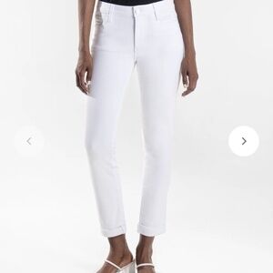 Kut Catherine boyfriend white jeans
